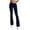 *Navy, variant on Women's High Waisted Flare Leg Pants , Ruched Waist Bootcut Pants For Women , Ladies' Casual Stretchy Bell Bottoms with O-Ring,Black,XS-3XL