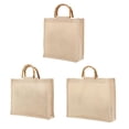 thumbnail image 4 of Bolsas de compras de lino de bambú para mujer, bolso grande sólido informal para mujer (A) Likrtyny Para estrenar, 4 of 9