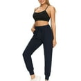 thumbnail image 2 of Womens Cargo Sweatpants Wide Leg Baggy Fleece High Waisted Sweats Pants Athletic Trousers with Pockets, 2 of 3