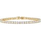 thumbnail image 1 of 14k Gold Plated 3mm Cubic Zirconia Classic Tennis Bracelet | Gold Bracelets For Women | Size 6.5-7.5 Inch, 1 of 4