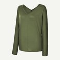 thumbnail image 6 of jsaierl Womens Tie-dye Tops V Neck Soft T-shirts Flowy Trendy Blouses Casual Loose Knit Tops Pullover Hollow-out Pullover, 6 of 8