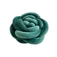 thumbnail image 2 of BBilaBu Rose-Patterned Handwoven Throw Pillow, Sofa Back Decoration Pillow, Bohemian Style Cushion, For Living Room, Bedroom Accent, Unique Textile Art, Gift Idea (Green), 2 of 6