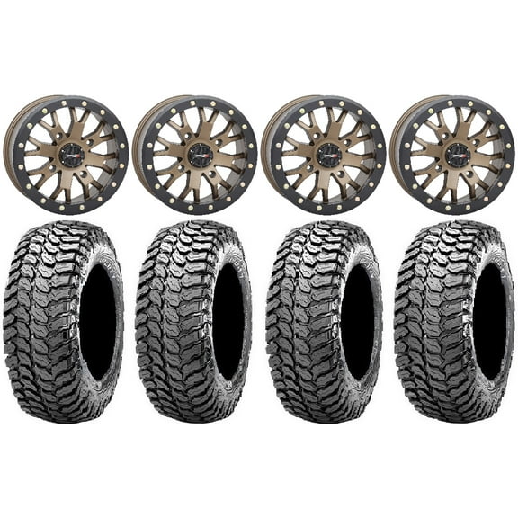 System 3 SB-4 Bronze (4 3) 14" Wheels 28" Liberty Tires Polaris RZR XP 1000 / PRO XP / Ranger XP 900/1000