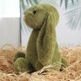 thumbnail image 2 of Juguetes de peluche de conejito de Pascua de 9,8 pulgadas, color verde salvia, peludos y holgados, animales de peluche de conejito de color sólido, peluches de eucalipto difusos para decoración, 2 of 8