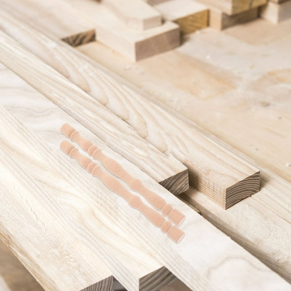 WHAMVOX 2Pcs Wooden Roman Column Pillars Khaki Round Minimalist Home Decor 10.5X0.8X0.8In