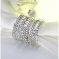 thumbnail image 3 of Camilla Wedding Ring Set Women CZ Sterling Silver Engagement Matching Band Ginger Lyne Collection, 3 of 7