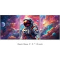 thumbnail image 2 of Outer Space Wall Art - Astronaut Spaceman Planets Canvas Prints Posters, Artwork for Space Room Boys Bedroom Playroom Home Decorations（Only canvas）, 2 of 6