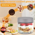 thumbnail image 3 of FUYGRCJ 10oz Overnight Oats Container, 4PCS Overnight Oats Jar with Sealed Lids, 300ml Clear Glass Fruit Yogurt Storage Containers, Airtight Seasoning Storage Jar, 3 of 10