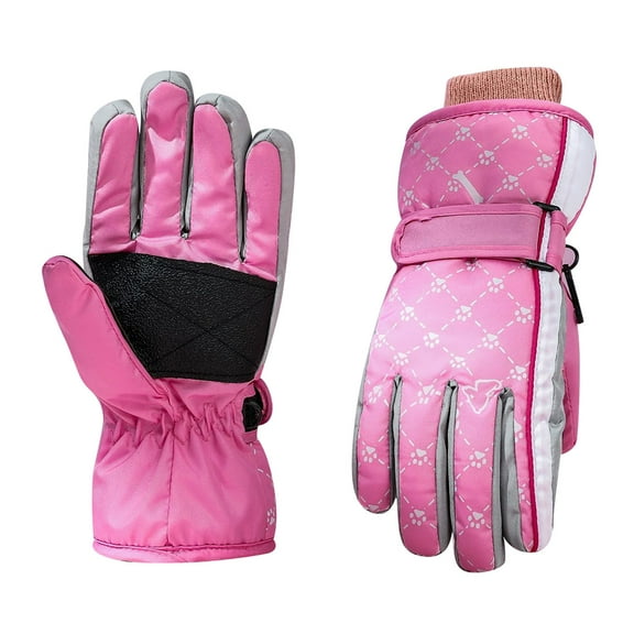 JikouIivo Winter Gloves for Age 5-9 Years Old Kids Boys Girls Snow Windproof Mittens Outdoor Sports Skiing Winter Gloves for Women Clearance
