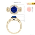 thumbnail image 5 of ANGARA Round Lab Grown 2.2 Ct Blue Sapphire Infinity Engagement Ring for Women in 14K Yellow Gold (Size-8mm) | September Birthstone, Anniversary, Jewelry Gift for Women | Lab-Grown Blue Sapphire Ring, 5 of 8