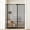 55" Tall x 42.9 - 46.9" Wide, variant on 55'' Extra Tall Cat Gate 42.9"-46.9" Wide Auto Close Pet For Doorways Mounted High Dog Door No Drilling Fence Safety Stairs Black