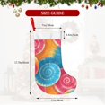 thumbnail image 2 of Flannel Christmas Stocking 17.7×11×7in Soft And Light Touch Good Socks Splicing Design Can Be Used For Hanging Rosybrown Tie-Dye Background Vibrant Colors, 2 of 8