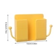 thumbnail image 2 of Maoww Remote Control Storage Box Wall Mounted Phone Holder Plastic Case Organizer for Home Office, Yellow, 2 of 7