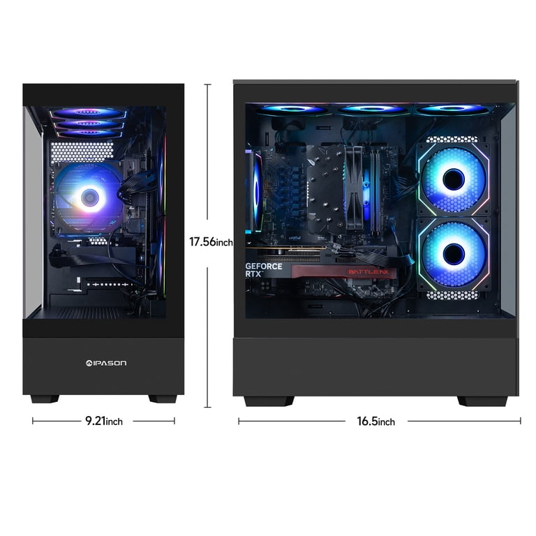IPASON Gaming Desktop PC,AMD Ryzen5 9600X,Geforce RTX 5060,32GB