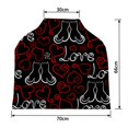thumbnail image 2 of PKQWTM Red Black White Hearts Cat Dark Valentine'S Day Romantic Nursing Cover Baby Breastfeeding Infant Feeding Cover Baby Car Seat Cover, 2 of 2