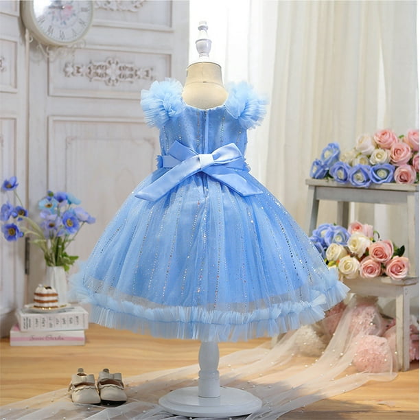 TopLLC Girls' dresses Cute Soft Children's Dress Sequined Mesh Girl's Dress  Birthday Party Princess Girl's Dress girls dress - Walmart.ca