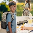 thumbnail image 3 of HUISEFOR Camo Hunting Deer School Backpack Set,4 Piece 17 Inch Bookbag with Lunch Bag,Pencil Case,Water Bottle Holder Large Capacity Backpack for Elementary School 2nd-3rd Grade, 3 of 7