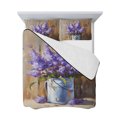 thumbnail image 7 of Lavender King Size Down Alternative Comforter, Lightweight Comforter Quilt Bedding Set with Pillow Shams Spring Floral Purple Watercolor Vintage All Seasons Bed Comforter Duvet Insert 96"x106", 7 of 7