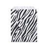 "100 Pcs Animal Leopard Zebra Black Damask Print Paper Party Favor Holiday Treat Wrapping Bags (5"" x 7"", Zebra) By Halulu"