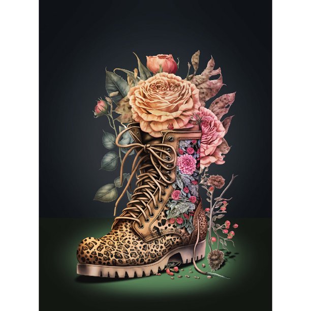 Pintura de diamante 5D DIY Kit de botas de taladro redondas completas Decoración del hogar Artesanía(3) FLhrweasw Nuevo