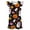 Black, variant on HNMKIU Halloween for Girls Flutter Sleeve Nightgown Summer Casual Cartoon Digital Print Dress White - 6-7 Years