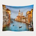 thumbnail image 1 of Tapiz, Góndolas en el Canal Grande Atardecer en la ciudad de Venecia Impresión de imagen de vista romántica, colgante de pared para decoración de dormitorio, sala de estar, dormitorio, 95x73 CM, 1 of 5