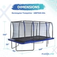 thumbnail image 2 of Plexalife 8' X 14' Gymnastics Style, Rectangular Trampoline Set with Premium Top-Ring Enclosure System - Blue/Black, 2 of 6