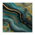 thumbnail image 4 of Acheng Marbled Surface Gold Accents Black Background Square Tablecloth Full Width Single-Sided Printing 100% Polyester Fiber 40*40, 4 of 8