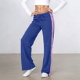 thumbnail image 4 of MuXiKeJi Clothes Women's Casual Side Striped Track Pants with Drawstring Waist and Wide Leg Cargo Design for Comfortable Loose Fit, 4 of 7
