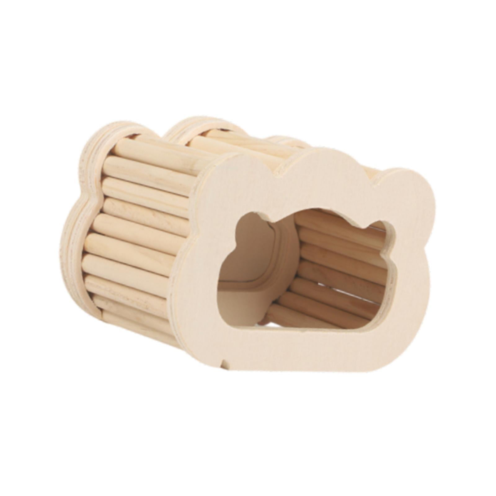 EHJRE Hamster Wooden House Hiding Place Habitat Decor Activity Protection Cage Accessory Hideaway Room to Run Resting Plating Exploration of Games Hiding Pl