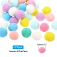 thumbnail image 2 of Uxcell 80Pcs 1.2inch Pom Poms for Crafts, Colorful, 2 of 6