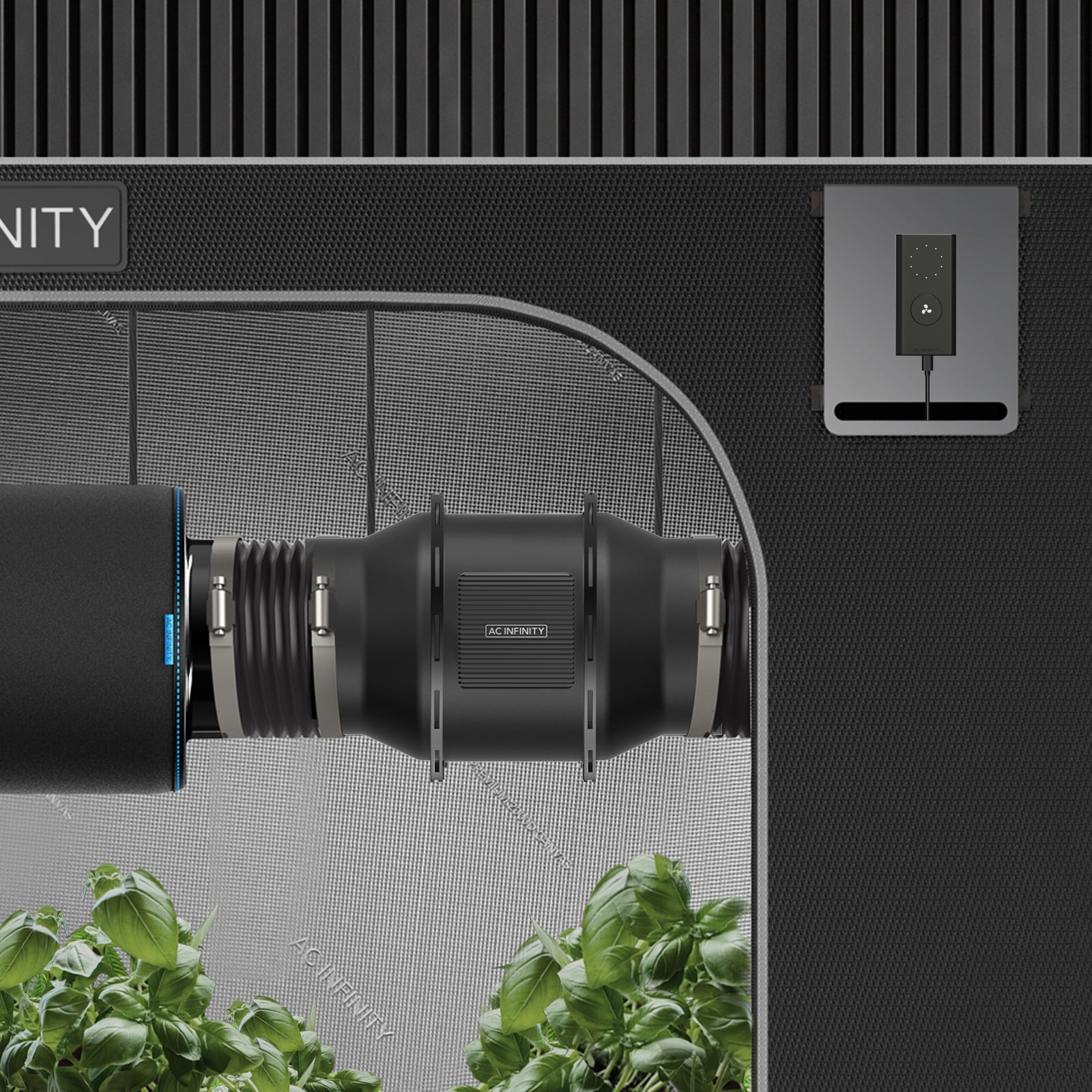 AC Infinity CLOUDLINE A6, Quiet 6” Inline Duct Fan with Speed Controller - Ventilation Exhaust Fan for Heating Cooling Booster, Grow Tents, Hydroponics