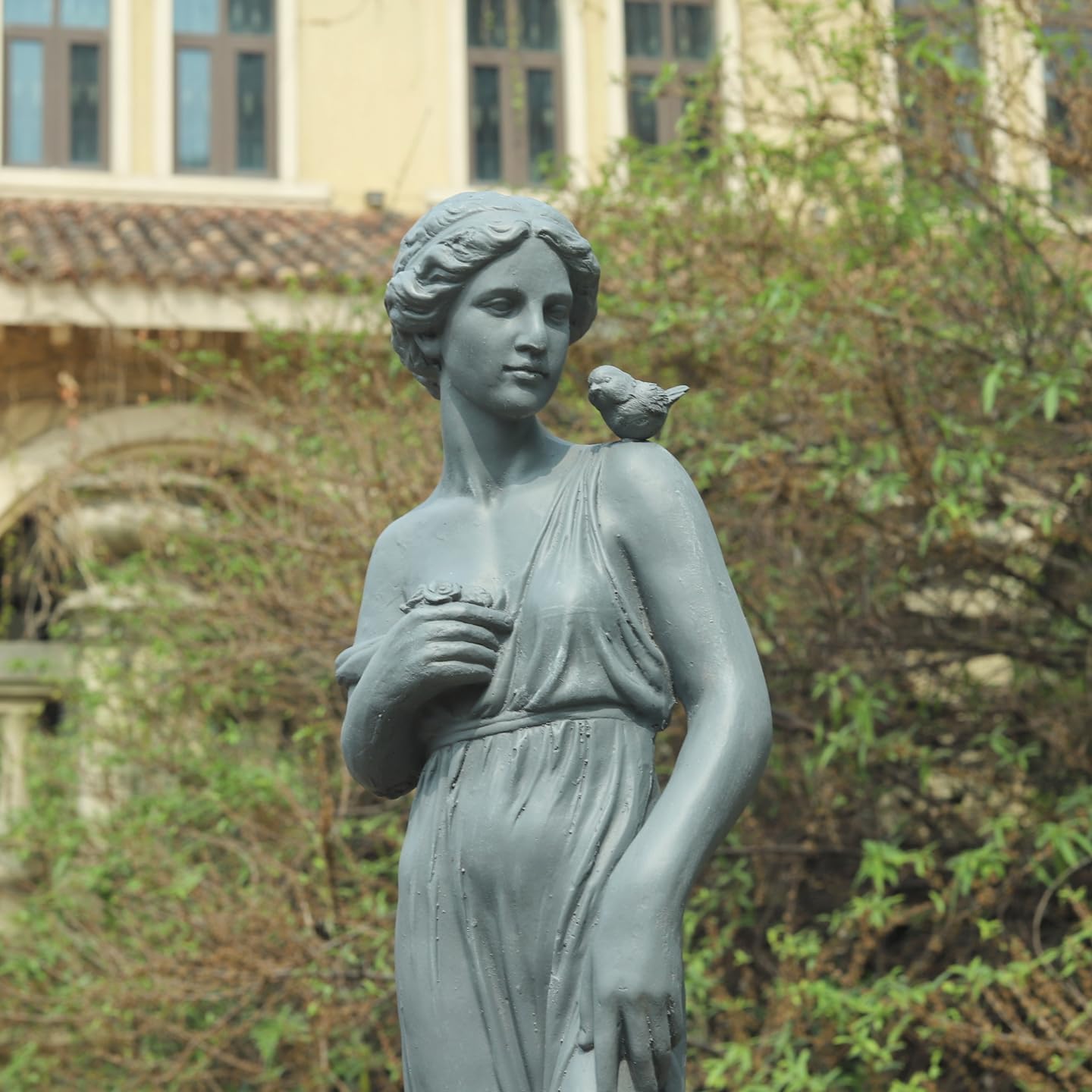 Garden Statue Greek Goddess Statue for Altar Nymph Sculpture Mythology Roman Style Outdoor Clearance Patio Yard Lawn Porch Decor Art MGO Gift 31" H