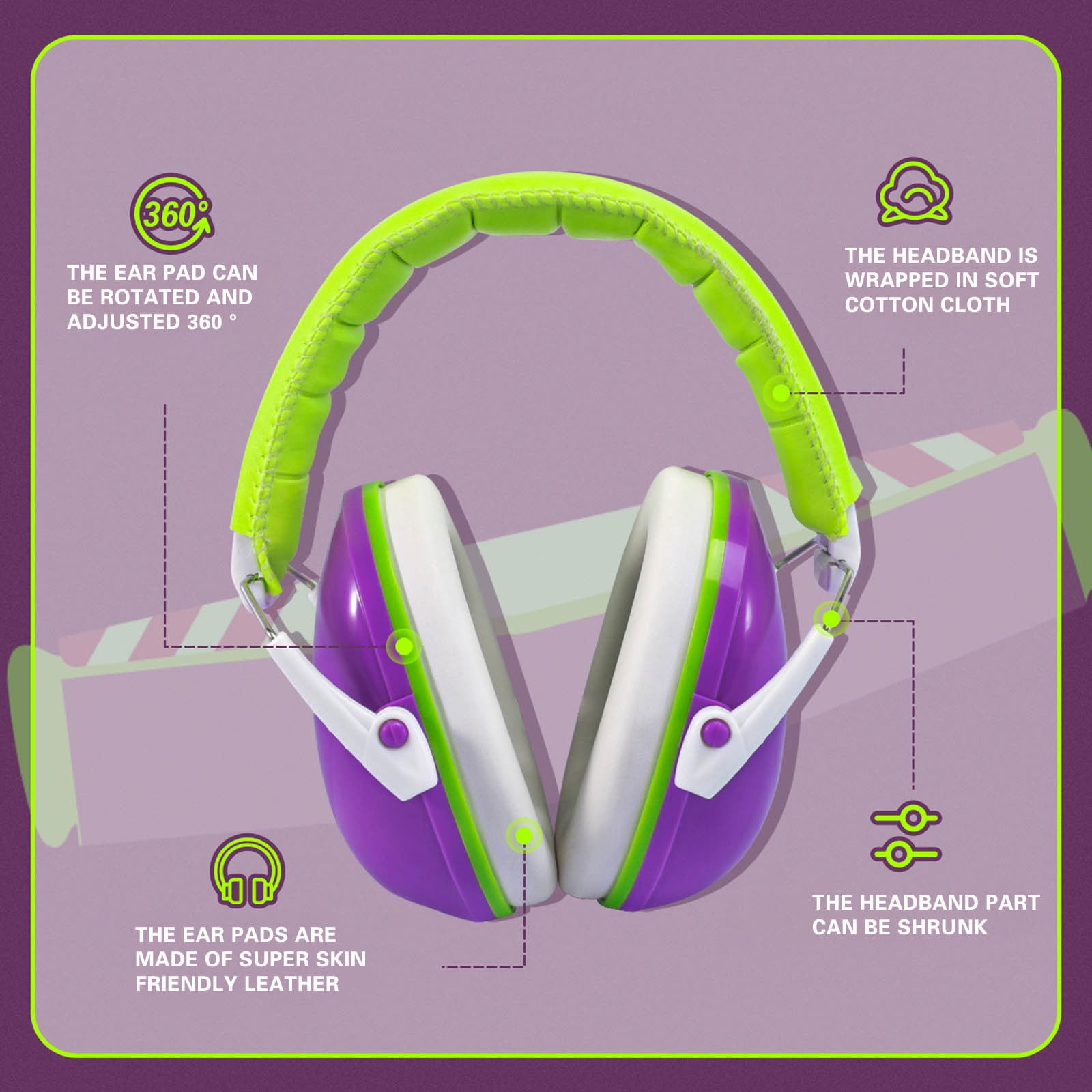 Specollect 3Pcs Foldable Ear Muffs for Noise Reduction Earmuff Noise Protection Reduction Headphones for Toddlers Kid Children Teen Safety Hearing Ear Muff Air Shows,Concerts,Firework,Study