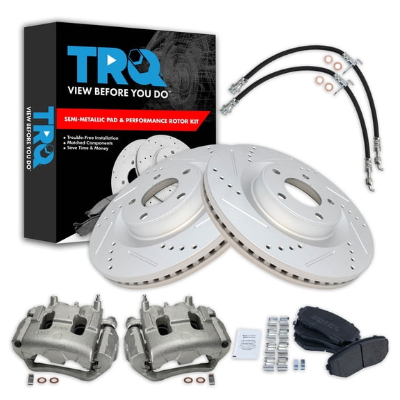 TRQ Front Brake Pad & Rotor Kit Fits 2007-2014 Ford Edge 2007-2015 Lincoln MKX BKA34324