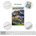 thumbnail image 2 of Retro Machu Picchu Peru Travel Poster Featuring Llamas And Inca Terraces Canvas Poster, 2 of 8