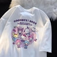 thumbnail image 2 of Camiseta Kawaii Sanrios Anime Hello Kitty Kuromi para niños, camiseta de manga corta de algodón, Top versátil suelto, regalo de verano, 2 of 4