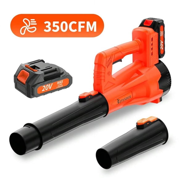 20V Electric Cordless Leaf Blower With 2 Batteries And Charger,380MPH 650CFM ,2 Speed Mode, For Blowing Leaves, Patio Cleaning, Blowers For Lawn Care And Dust
