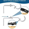thumbnail image 4 of LXYFH Hooks Under $10 5pcs Heavy Duty Adjustable Curtain Rod Brackets For 25mm Rod Silver, 4 of 4