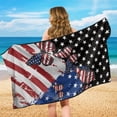 thumbnail image 5 of XYZCANDO Vintage American Flag Butterfly Pattern Sweatproof Car Seat Towel Cover, Stain Resistant Sweat-Absorbent Washable Seat Cover for Trucks Van, 5 of 10