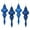 Blue, variant on Vickerman 7" Black 4-Finish Finial Ornament, 8 per Box