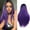 Ombre Purple, variant on Straight Purple Wigs for Women Long Dark Purple Hair Wig Ombre Black to Purple Middle Part Colored Wigs for  26 Inch Heat Resisting Synthetic Hair