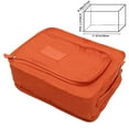 thumbnail image 3 of Foldable Travel Shoe Organizer Bag 11.8x8.3x4.5in - Portable Compression Storage for Gym Trips Space Saving Luggage Essential(Orange), 3 of 9