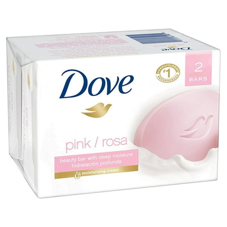 Dove Beauty Bar, Pink 4 oz, 2 Bar