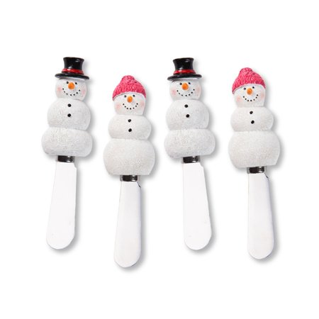 - Mr. Spreader 4-Piece Snowman Resin Cheese Spreader, Assorted