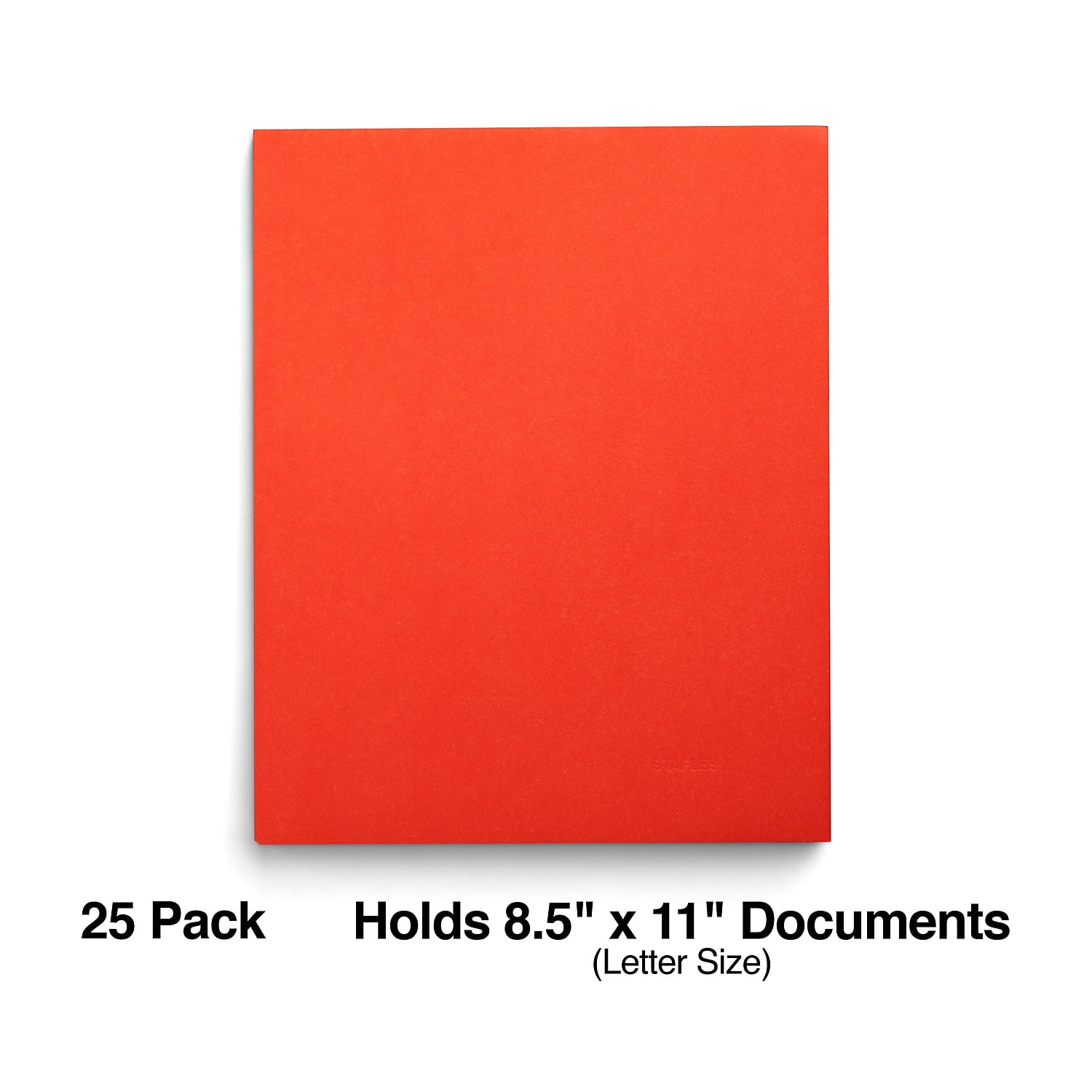 Staples School Grade 2 Pocket Folder Orange 25/Box 27535-CC