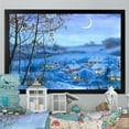 thumbnail image 1 of Designart Winter Cottage Village At Christmas Cabin & Lodge Framed Wall Art, 1 of 4