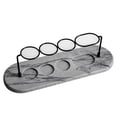 thumbnail image 1 of Soporte para cepillo de dientes para baño, organizador de cepillos de dientes de metal con base de mármol, colección de almacenamiento de cepillos de dientes para la familia, adecuado para el tocador, 1 of 5