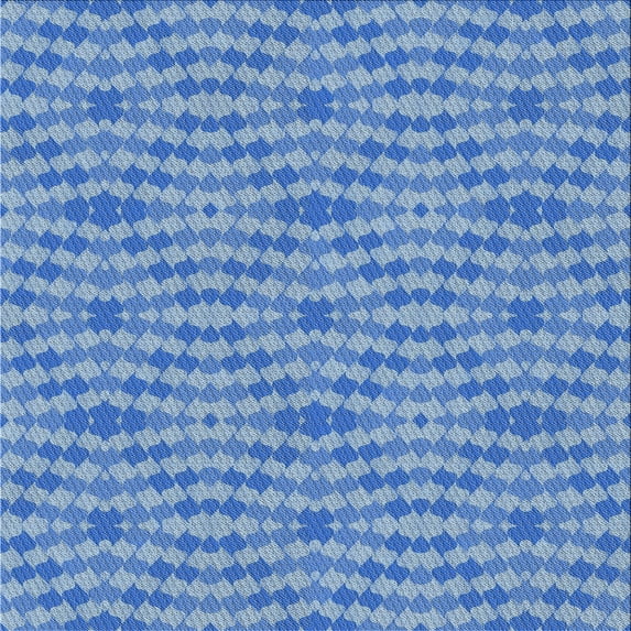 Ahgly Company Indoor Square Patterned Bright Navy Blue Novelty Area Rugs, 7' Square