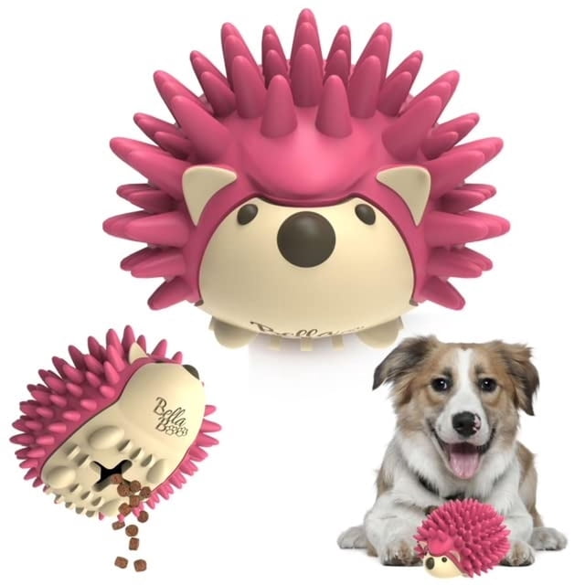Juguete Interactivo BellaBoo Pets Rojo con Dispensador de Alimentos para Perros Fuertes de Raza Medi